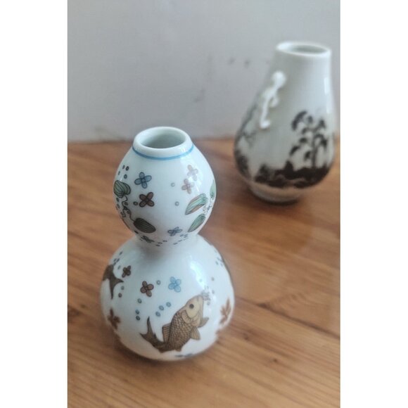 Vintage Franklin Mint Minature Japanese Bud Vases (lot of 5) - Picture 5 of 14